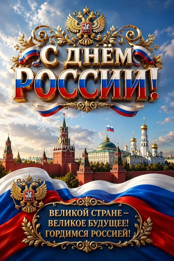 Дорогие друзья!
Россия — наш общий дом🇷🇺Пусть этот дом будет полной чашей, и каждый новый день при