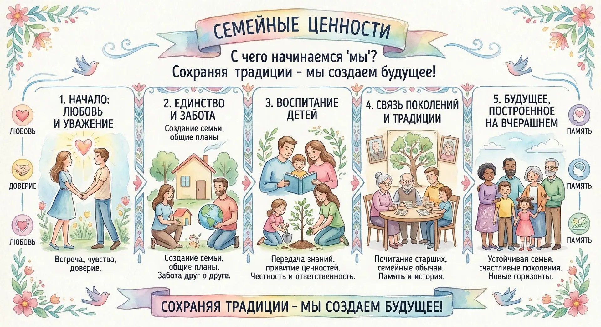 ❤️ Семейные ценности и традиции — основа воспитания наших детей 🏡

Почему так важны семейные ценнос