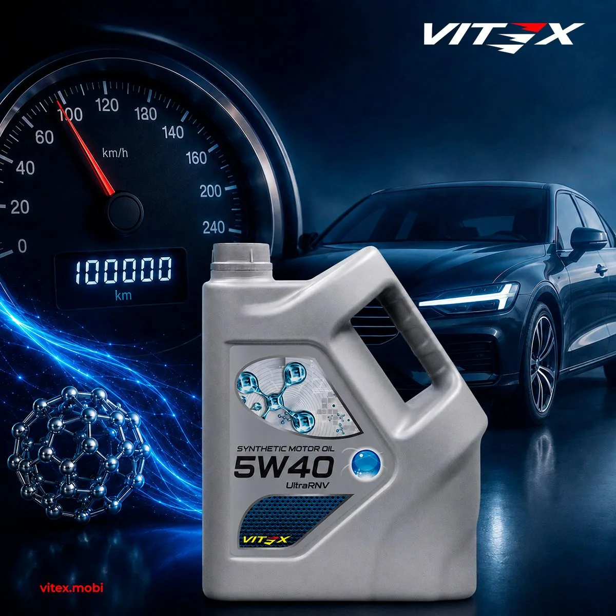 Пробег Вашего автомобиля боле 100000 км? Моторное масло с реноватором Vitex Ultra RNV 5W-40 для вас!