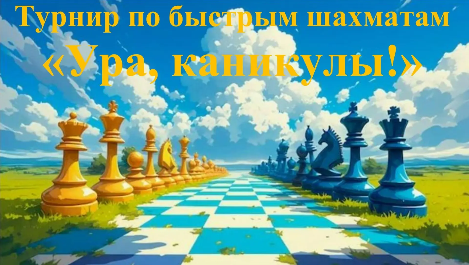 ☀️3 ИЮНЯ приглашаем всех желающих на Турнир по быстрым шахматам "Ура, каникулы!"☀️

♟️Регистрация с 