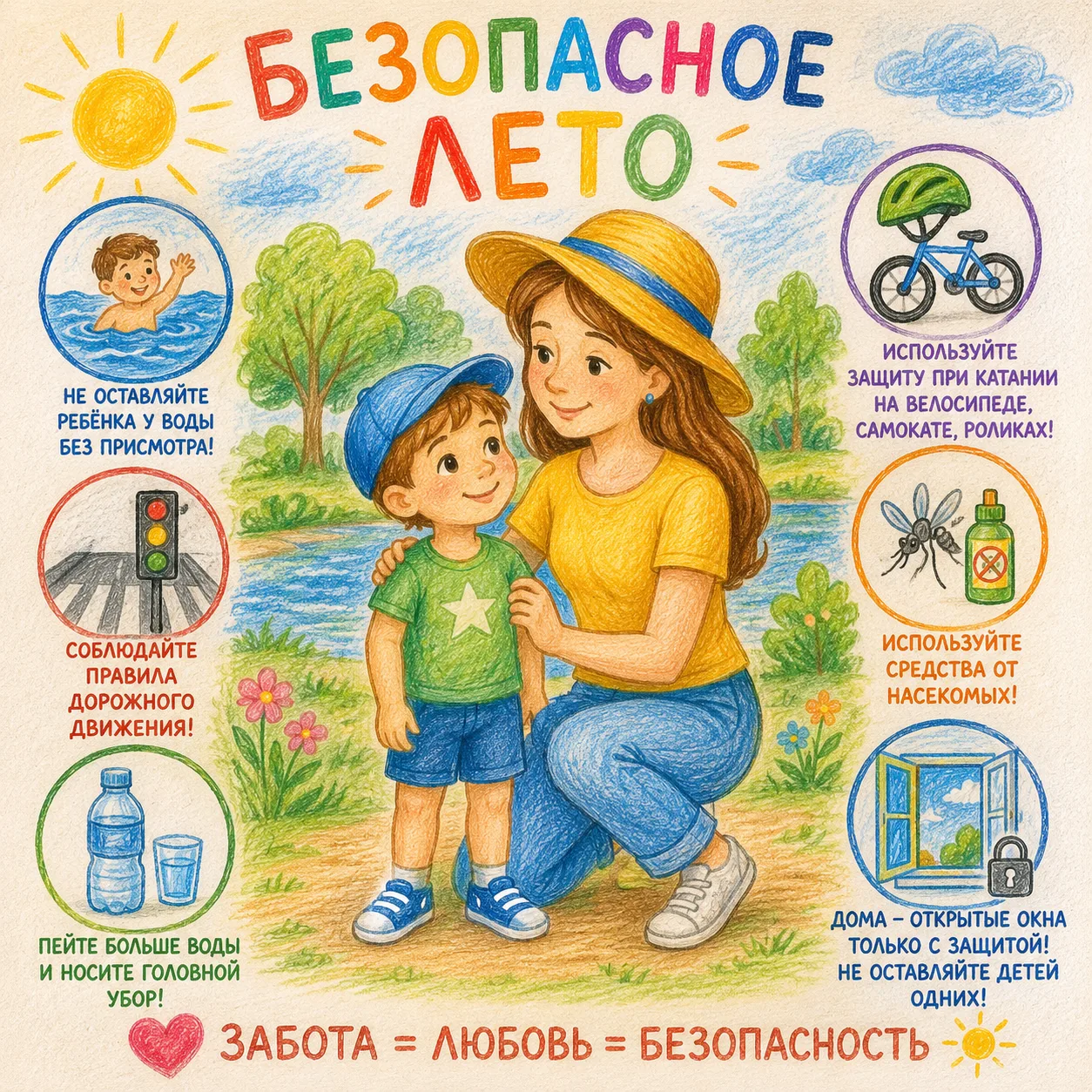 ☀️ ЛЕТО — ВРЕМЯ ПРИКЛЮЧЕНИЙ!
А ещё — время, когда особенно важно помнить о безопасности детей ❤️
Соб