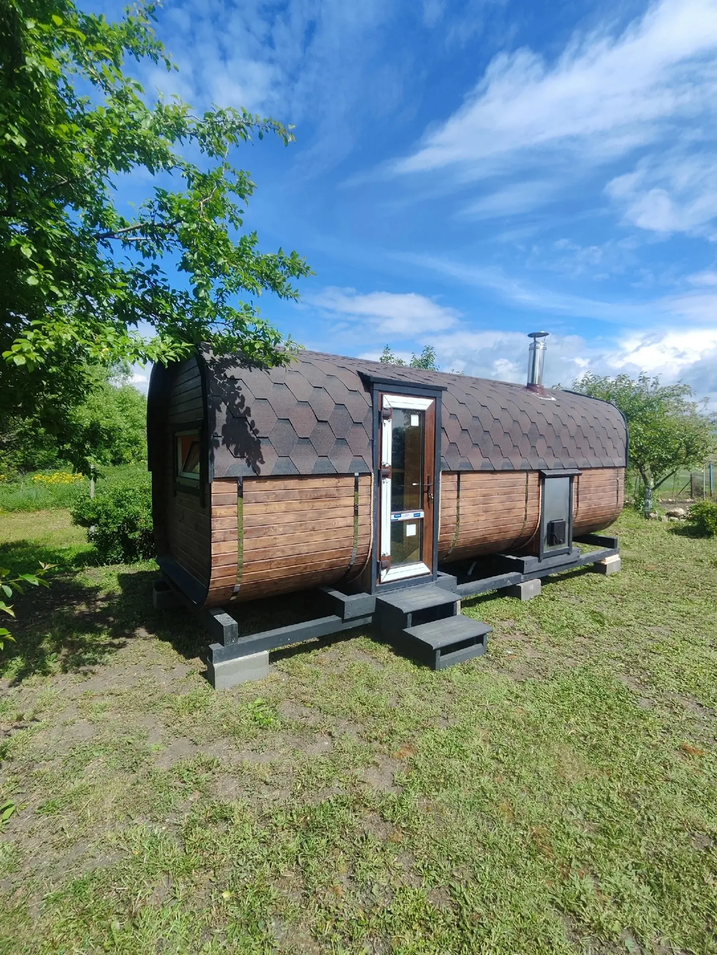 Квадро 6*2.1м в готовом виде ✅

Место установки: Рязанская область 📍

Из доп. опций:
- вынос топки 