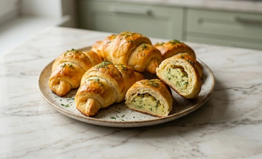 🥐 Когда хочется домашней выпечки, но нет времени возиться с дрожжевым тестом, готовлю эти рогалики 