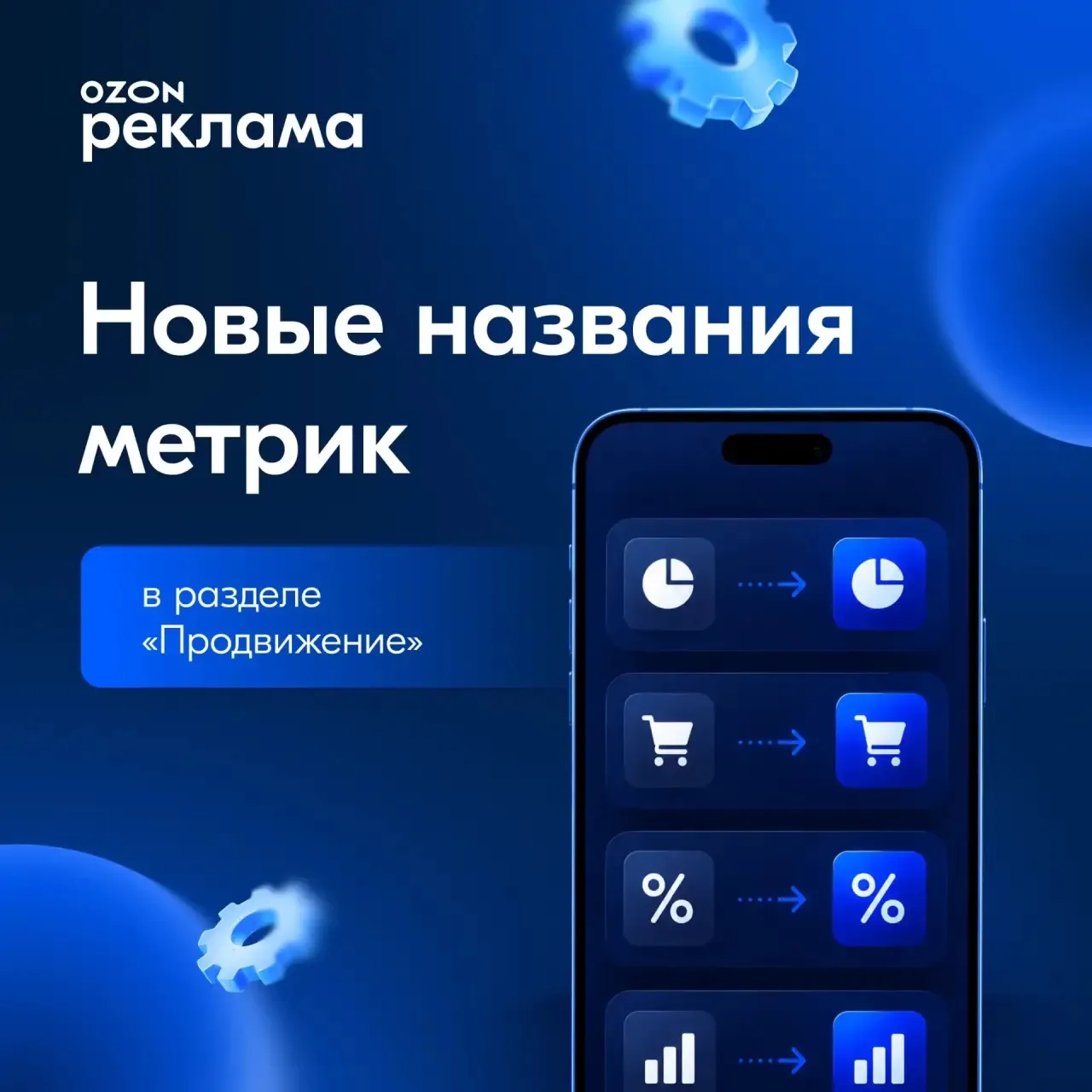 ⚙️ Раздел «Продвижение»: обновили названия метрик

Некоторым показателям дали новые наименования, чт