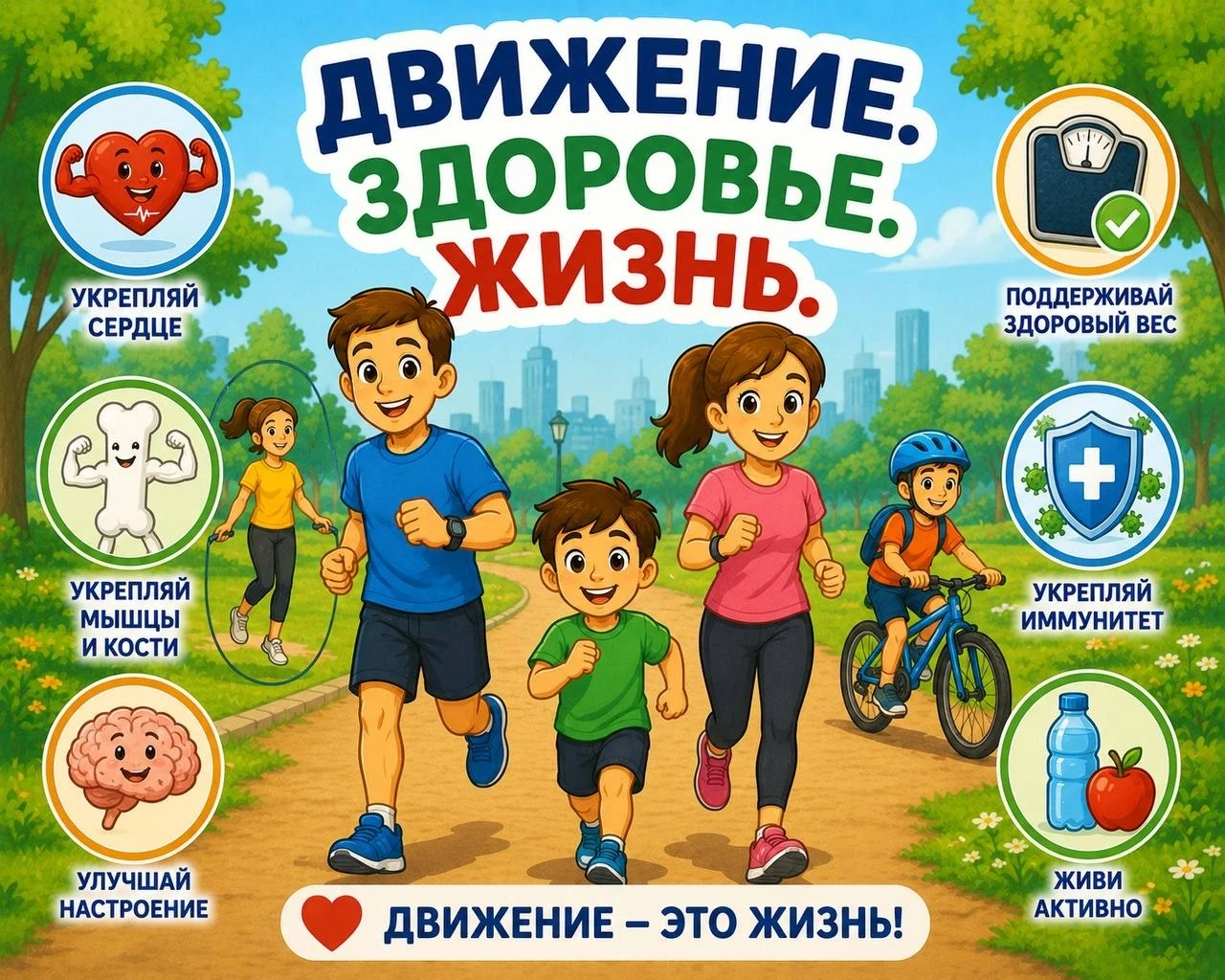 Движение — это жизнь! 🏃‍♀️🏃‍♂️

На этой неделе проходит Неделя информирования о важности физическо