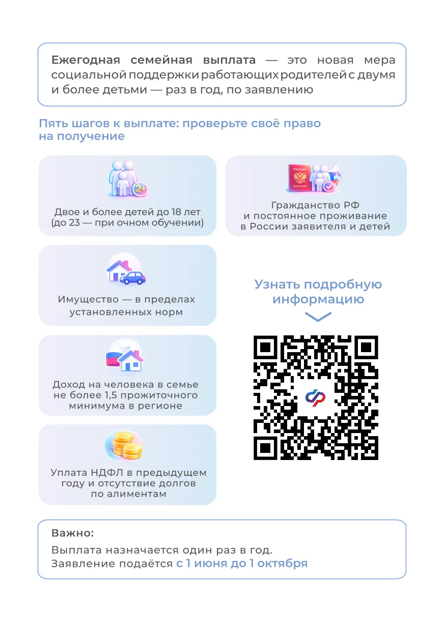 Как получить ежегодную семейную выплату 🤔?