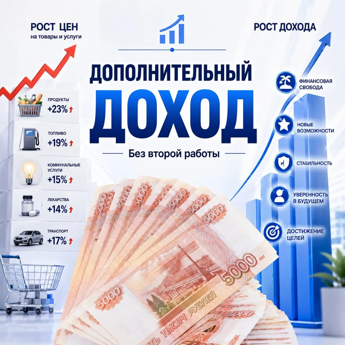 Цены растут. А ваш доход?

Многие задумываются о дополнительном заработке.

Но далеко не всем хочетс