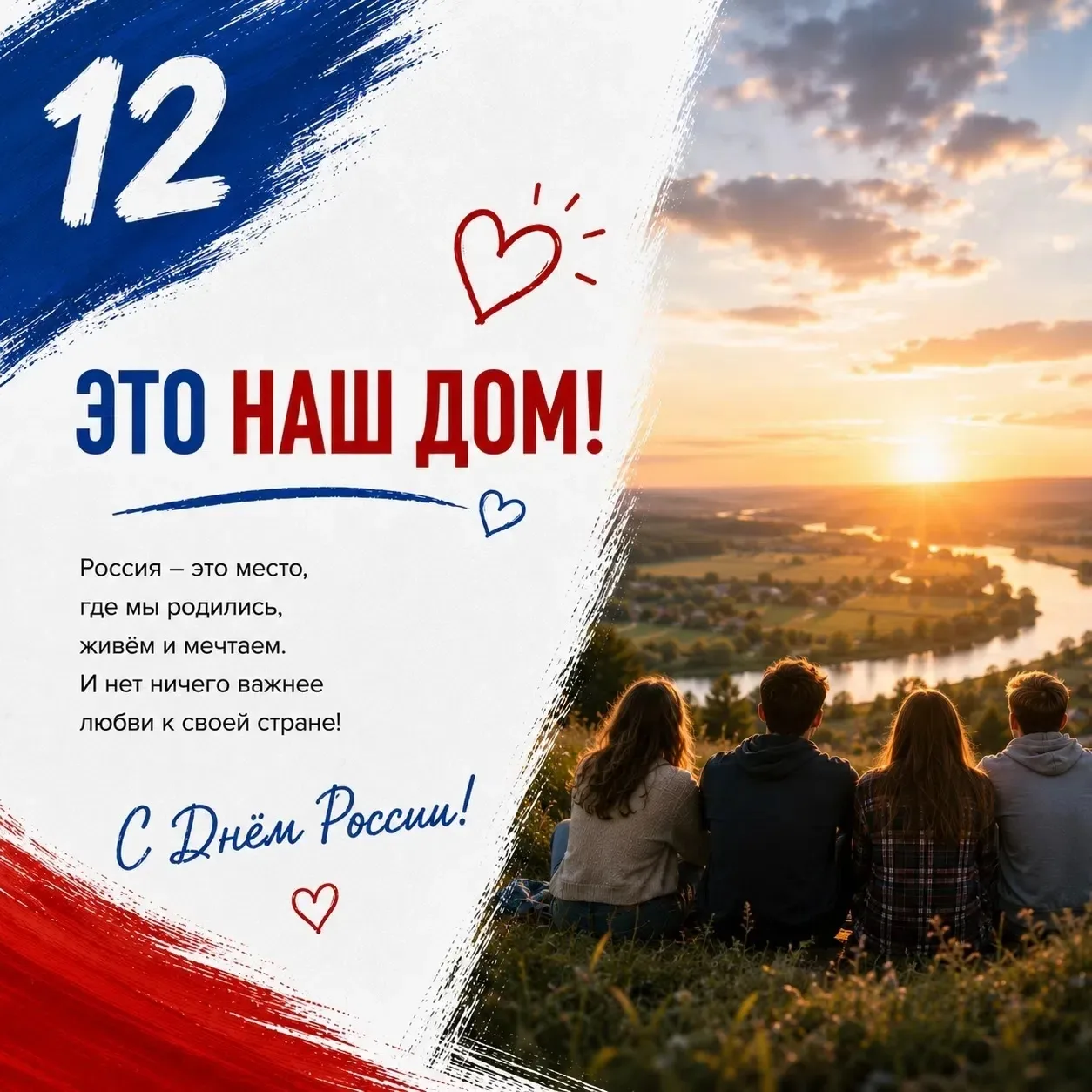 🤍💙❤ Уважаемые друзья! Коллектив детского сада «Семицветик» от всей души поздравляет вас с Днём Рос