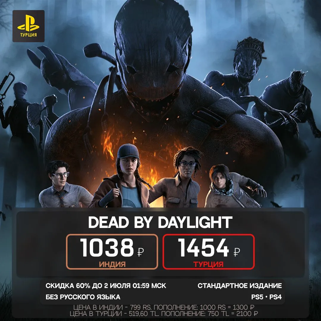 Мультиплеерный сурвайвал-хоррор Dead by Daylight получил скидку 60% к своему десятилетию

Это асимме