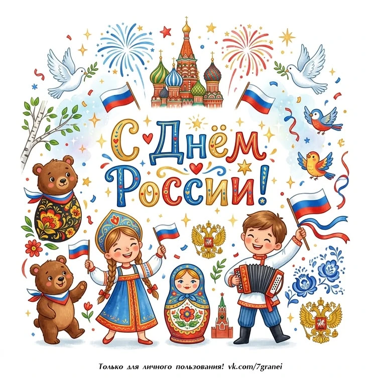 Сегодня, в преддверии Дня России, в разновозрастной группе "Теремок" прошла  беседа  о нашей большой