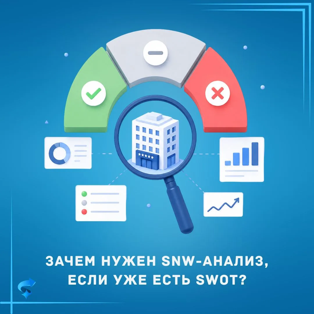 Зачем нужен SNW-анализ, если уже есть SWOT?

Многие отели используют SWOT-анализ при разработке стра