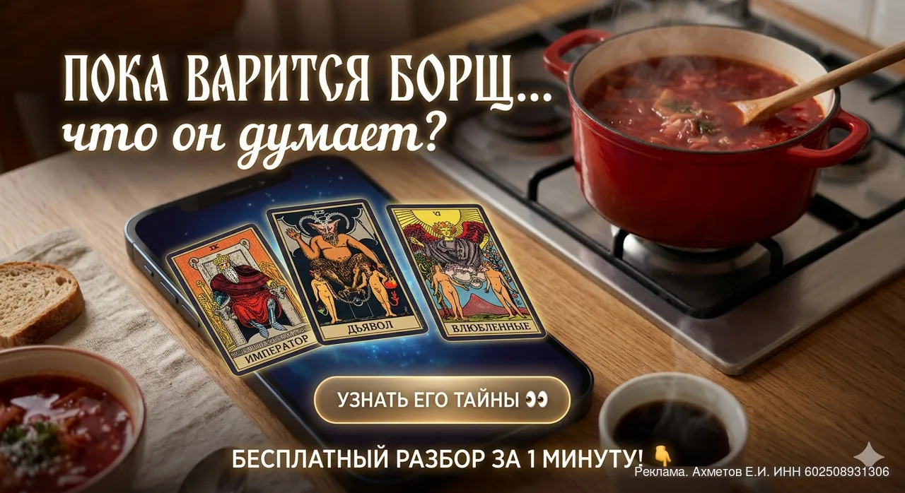🔮 Пока варится борщ: что он на самом деле думает о тебе?

Мужчины — существа скрытные. Они редко го