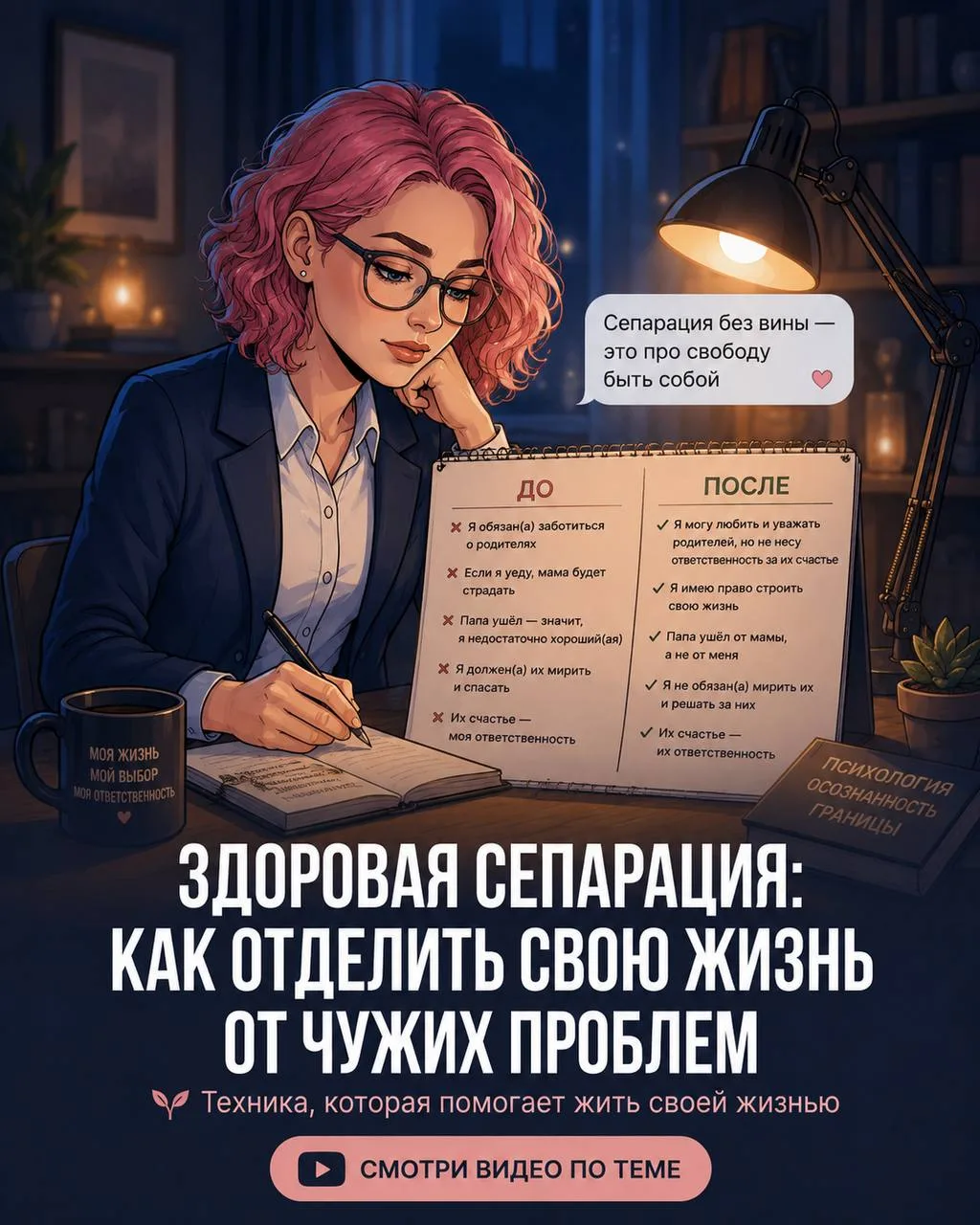 🌱 Техника здоровой сепарации

После развода родителей многие дети, даже став взрослыми, продолжают 