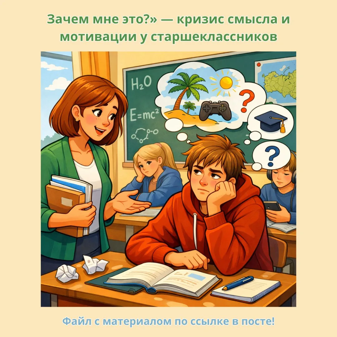 🤔 «Зачем мне это знать?» — не вызов, а просьба о смысле.

Старшеклассники не ленятся — они ищут свя