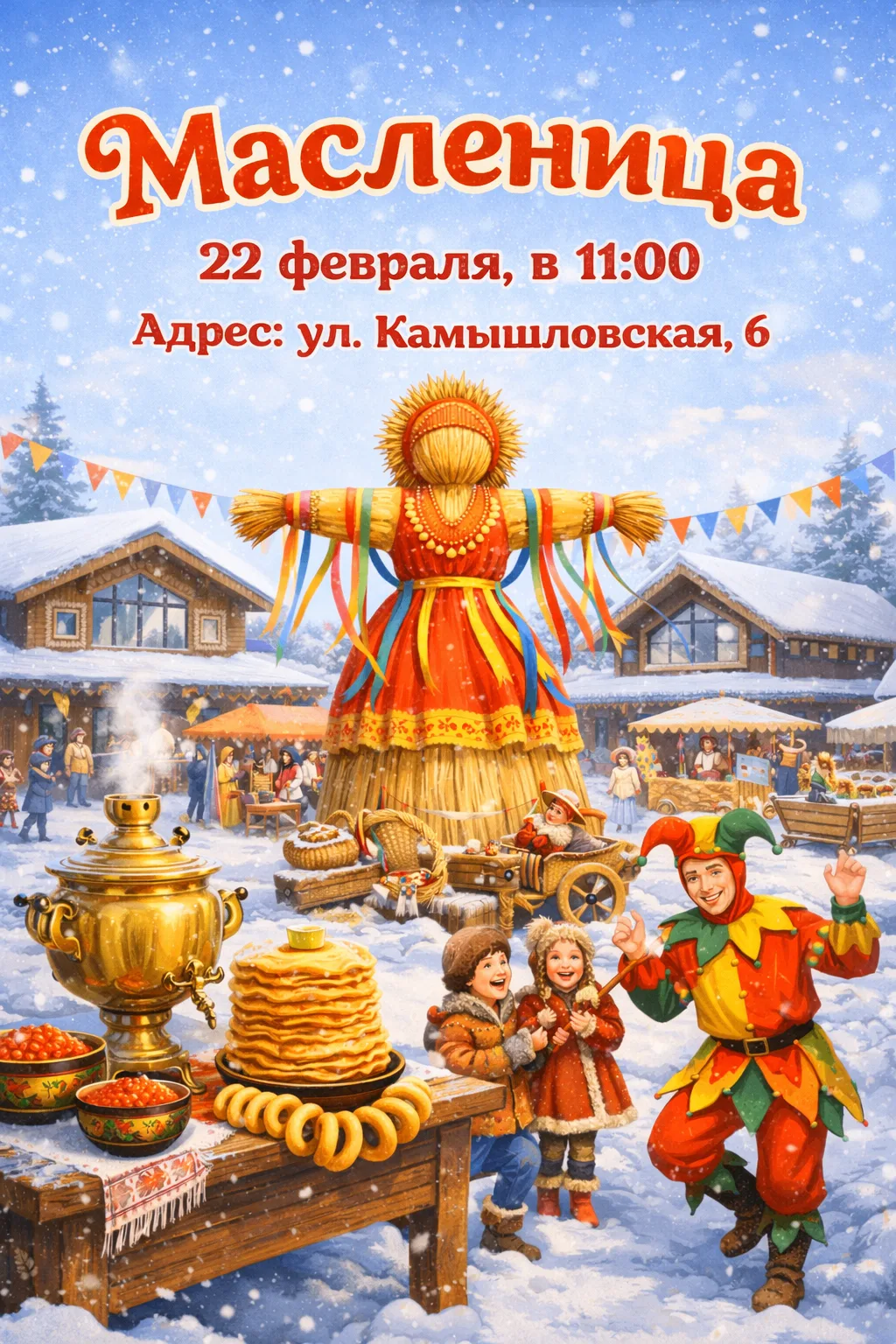 🔥Масленица идёт!

Дорогие подписчики, приглашаем вас на проводы Зимы. Вместе встретим Весну-красави