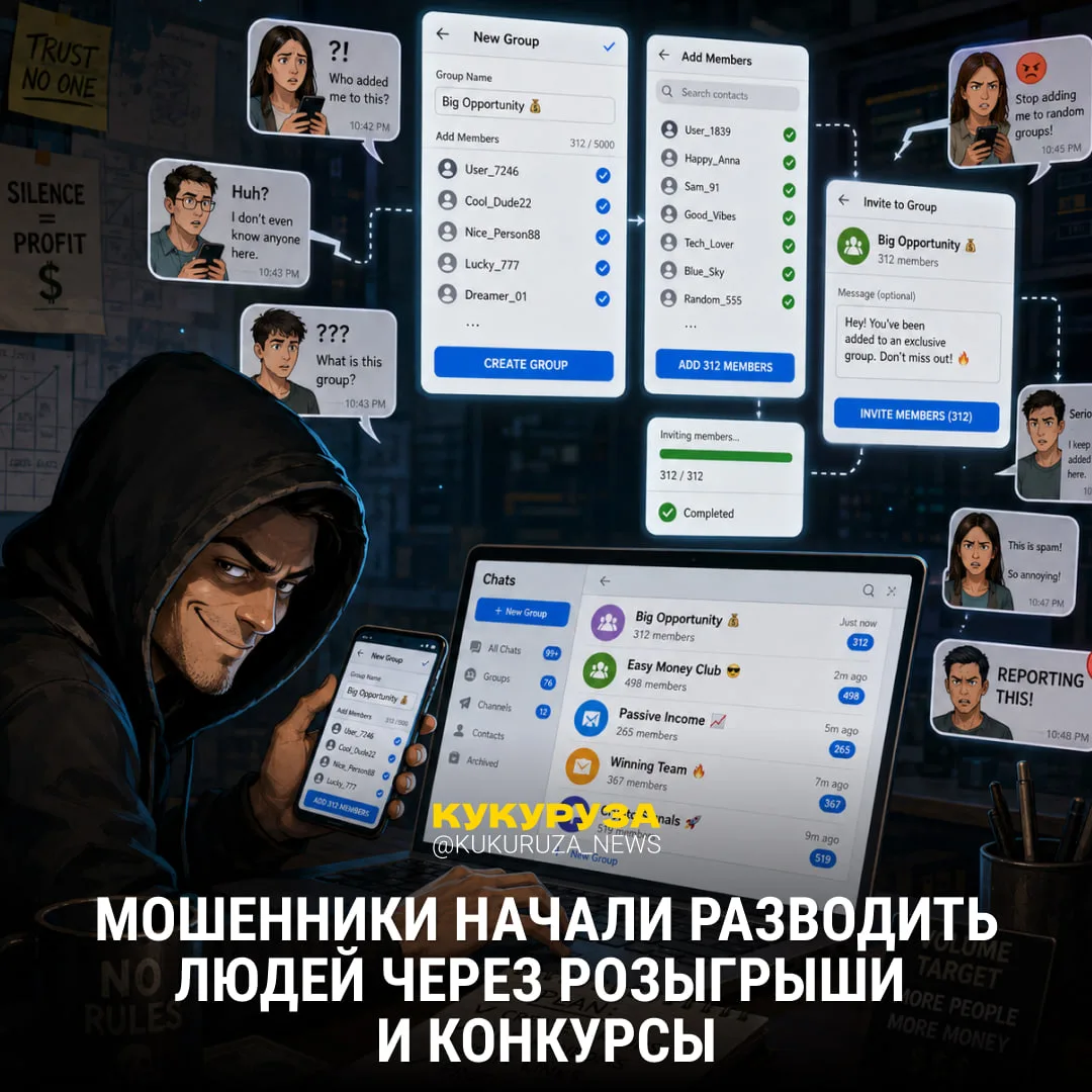 +1 схема мошенников в копилку 🤢

Теперь обычных людей разводят через организаторов розыгрышей. Люде