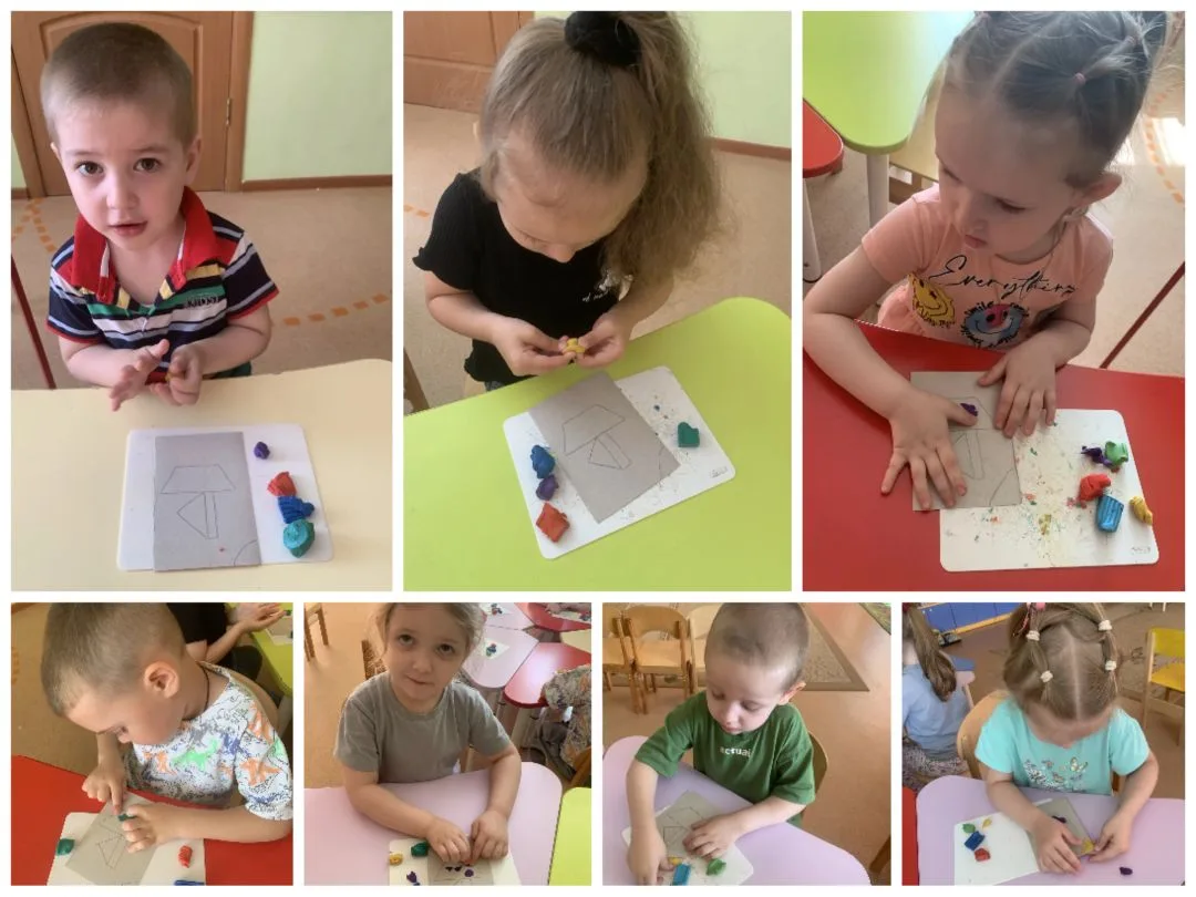В группе «Непоседы» прошло занятие  по лепке  нетрадиционным способом (пластилинография) ко Дню рожд