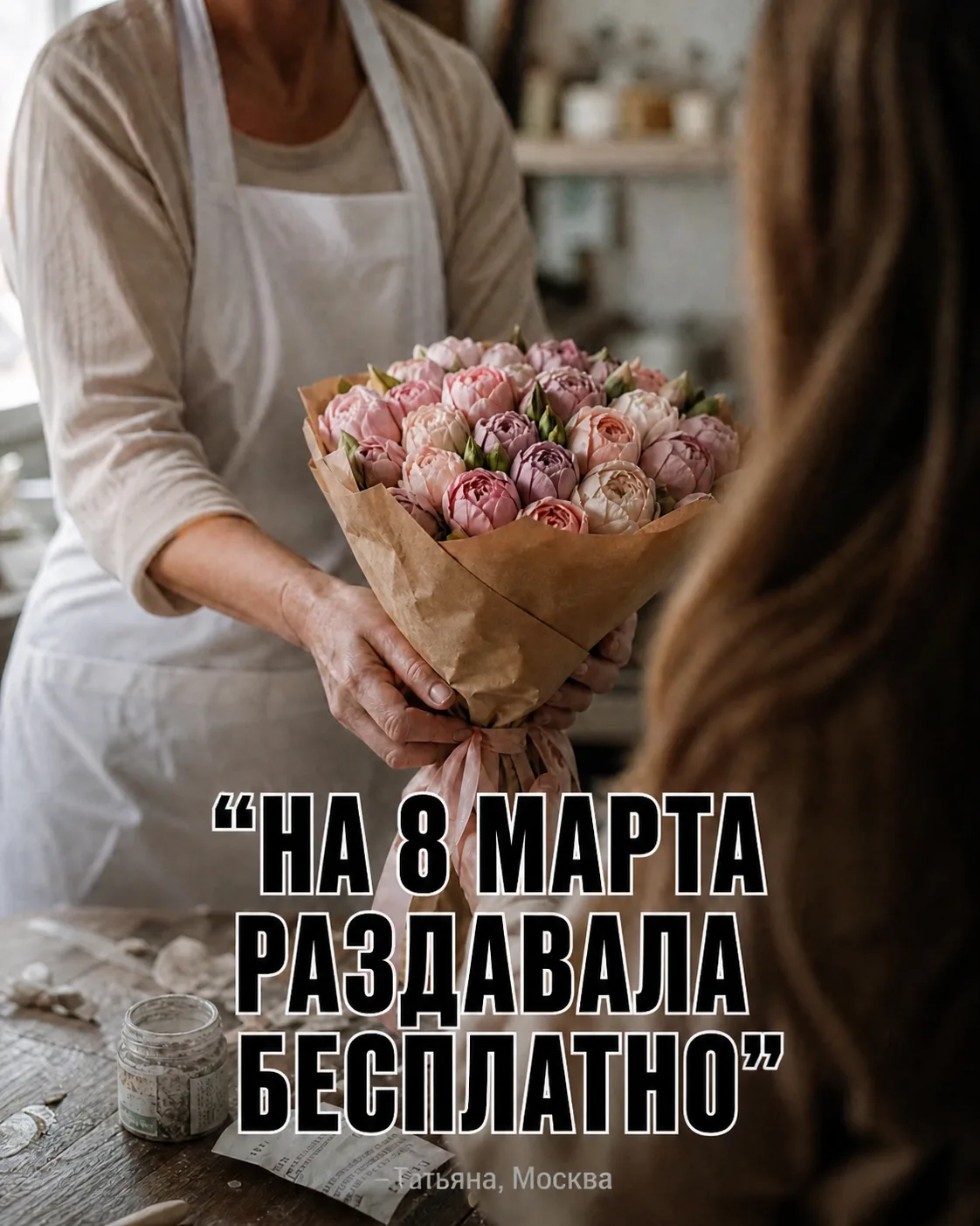 📉 «На 8 марта раздавала букеты бесплатно»

Так мне написала одна из вас в комментариях. Москва. 8 м