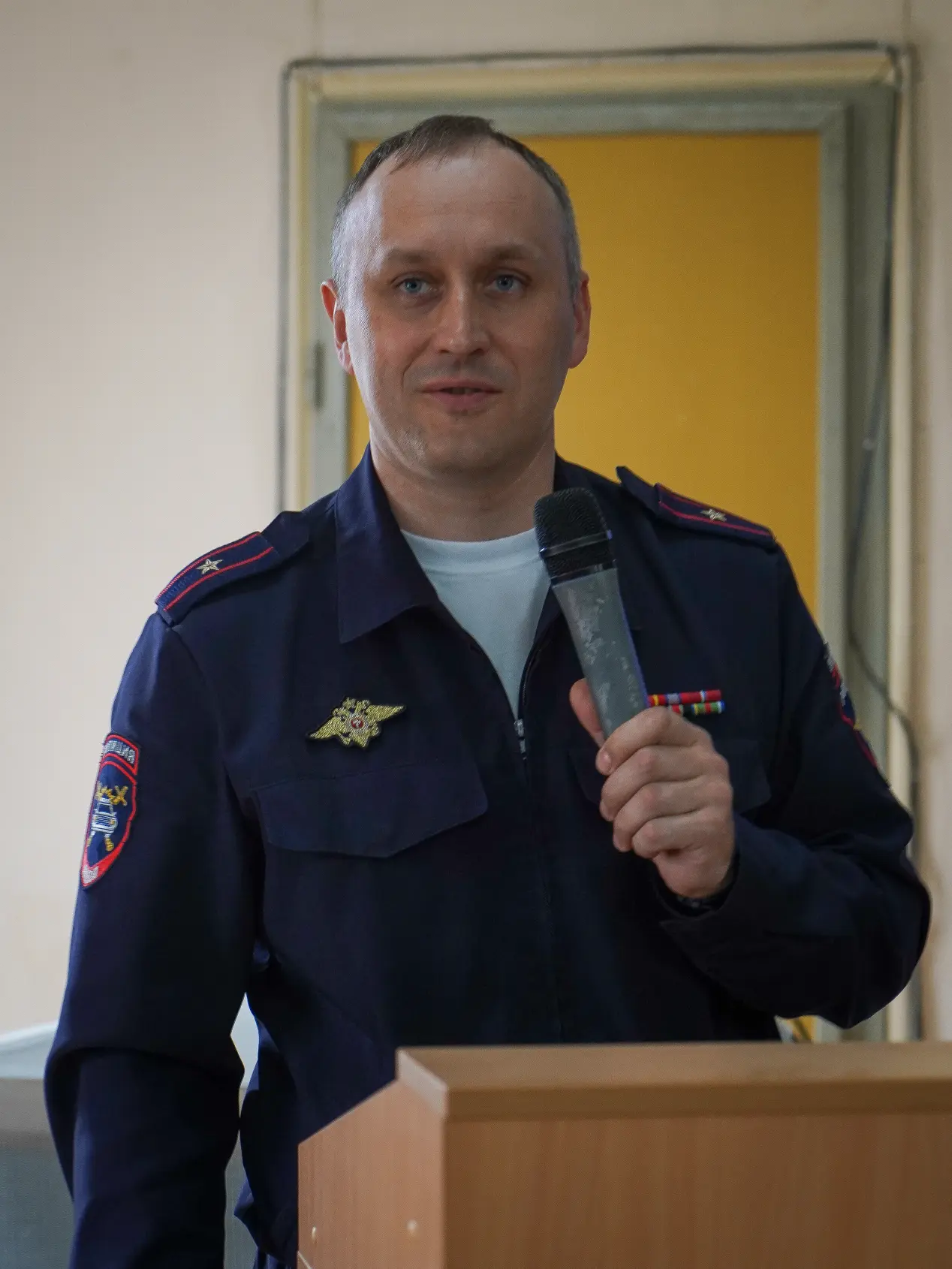 Студенты встретились с заместителем начальника госавтоинспекции 💬 
Начальник отделения ДПС и розыск