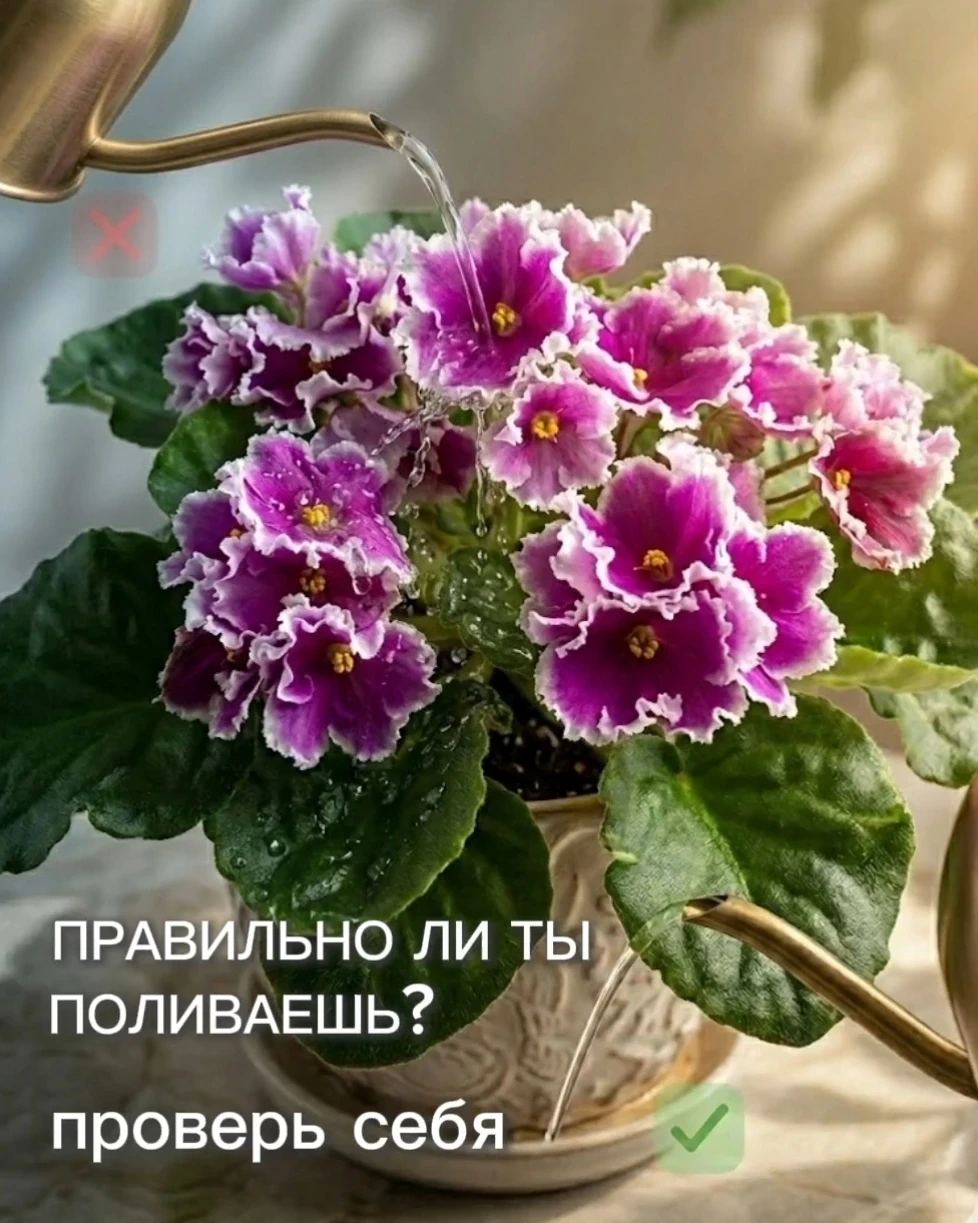 Заканчиваем на этой неделе тему полива.
Как же понять, что вы поливаете фиалку неправильно❓

Сегодня
