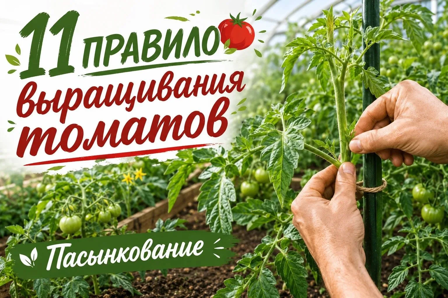 Одиннадцатое правило выращивания томатов
Зачем пасынковать кусты томатов, и как это правильно делать
