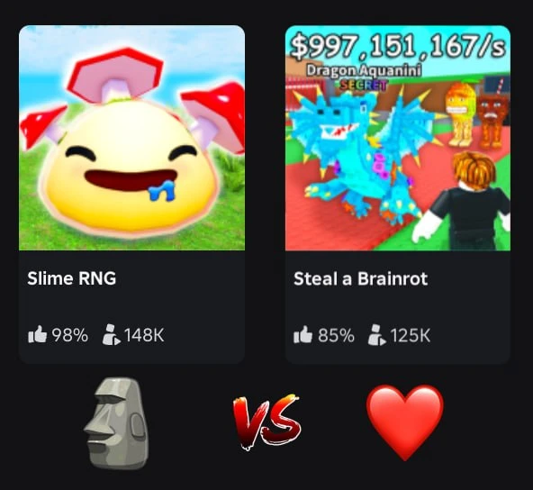 🔥  Эта битва будет легендарной!

Slime RNG и Steal a Brainrot уже который день с примерно одинаковы