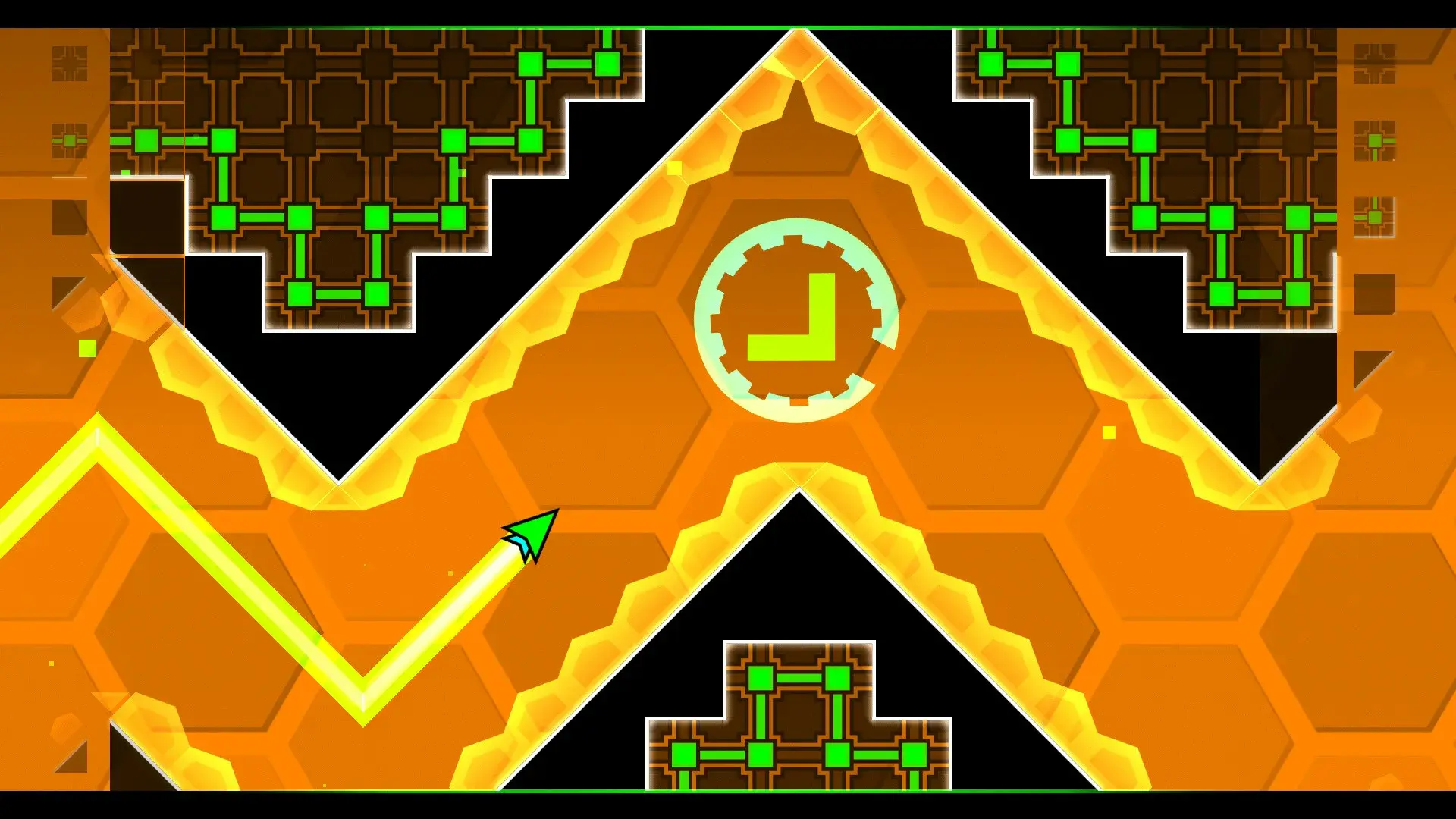 Сегодня создай уровень Geometry Dash, где нельзя касаться ни одного жёлтого объекта.

Жёлтые платфор