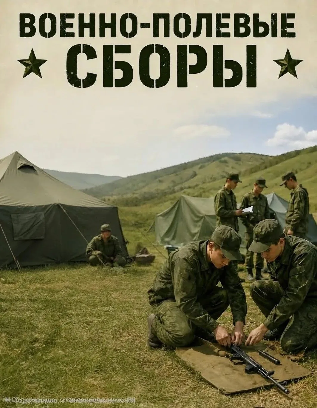 Внимание, юноши первого курса!

Завтра состоятся военно‑полевые сборы с программой интересных соревн