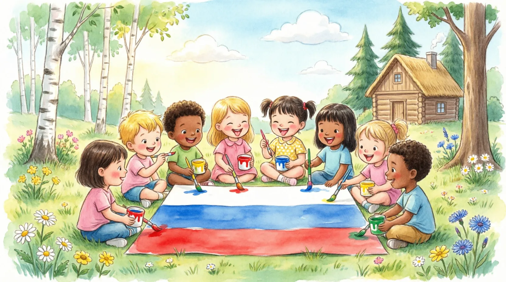 #Новости
🌳12 июня, в День России, воспитанники средней группы Загородной базы ГБДОУ детского сада №