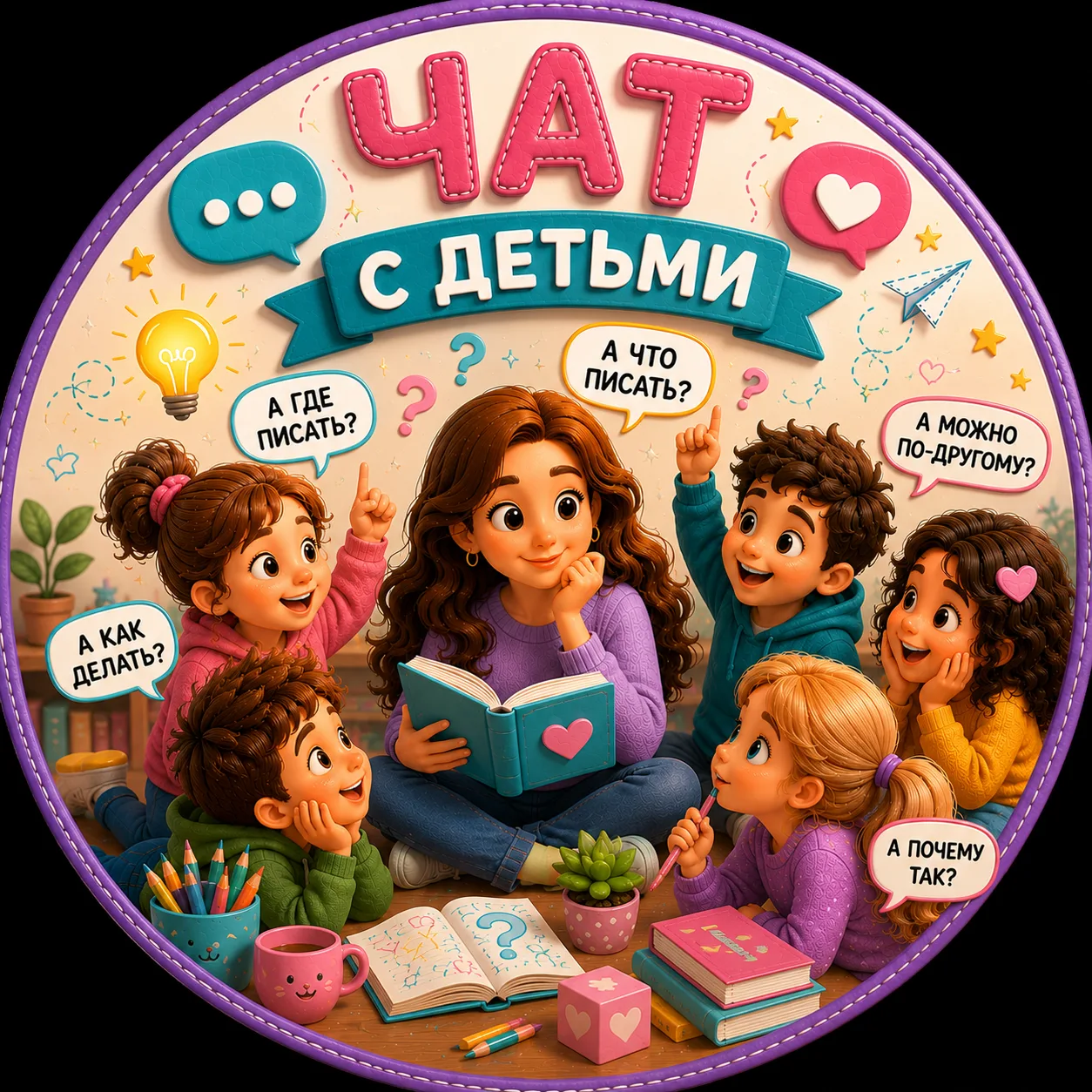 Аватарки для чатов с детьми✨️