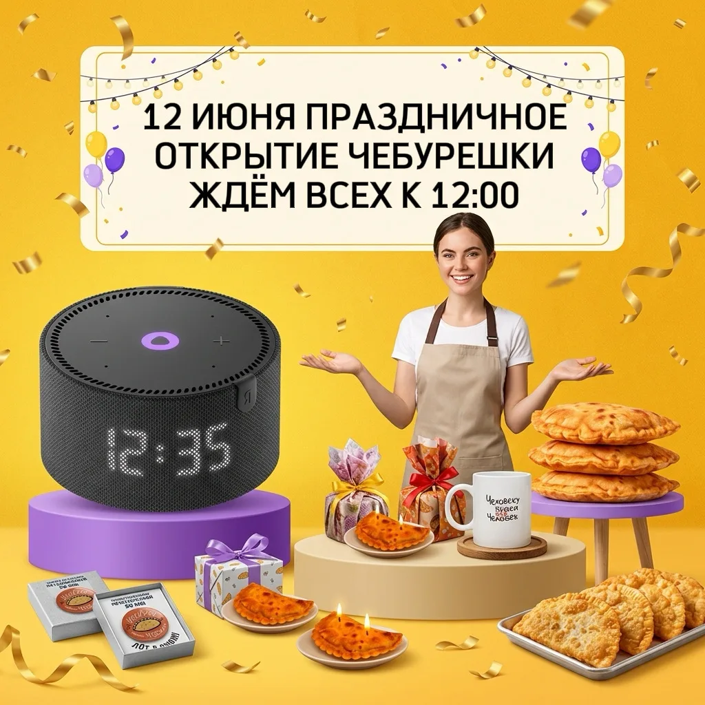 🎉 12 июня в 12:00 приглашаем на праздничное открытие «ЧебурЕшки»!
Вас ждут ведущий, конкурсы, море 