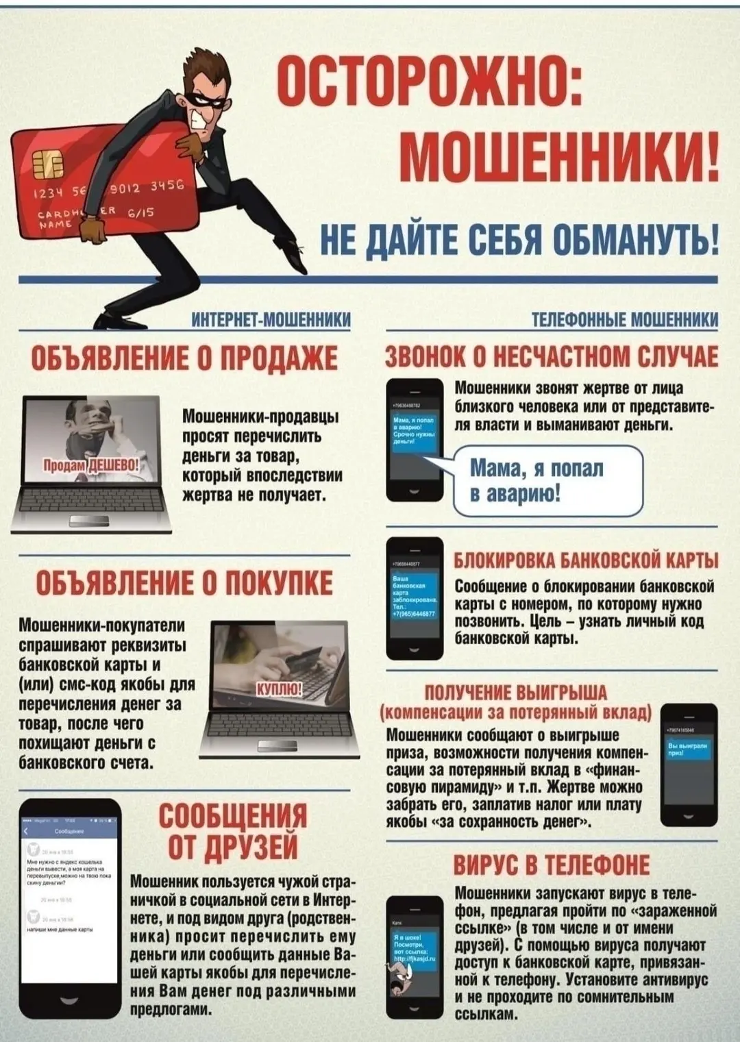 ФИНАНСОВАЯ ГРАМОТНОСТЬ 📱💻Интернет-мошенничество - памятка для граждан.

❗СИТУАЦИЯ 1.📵
Вы получили