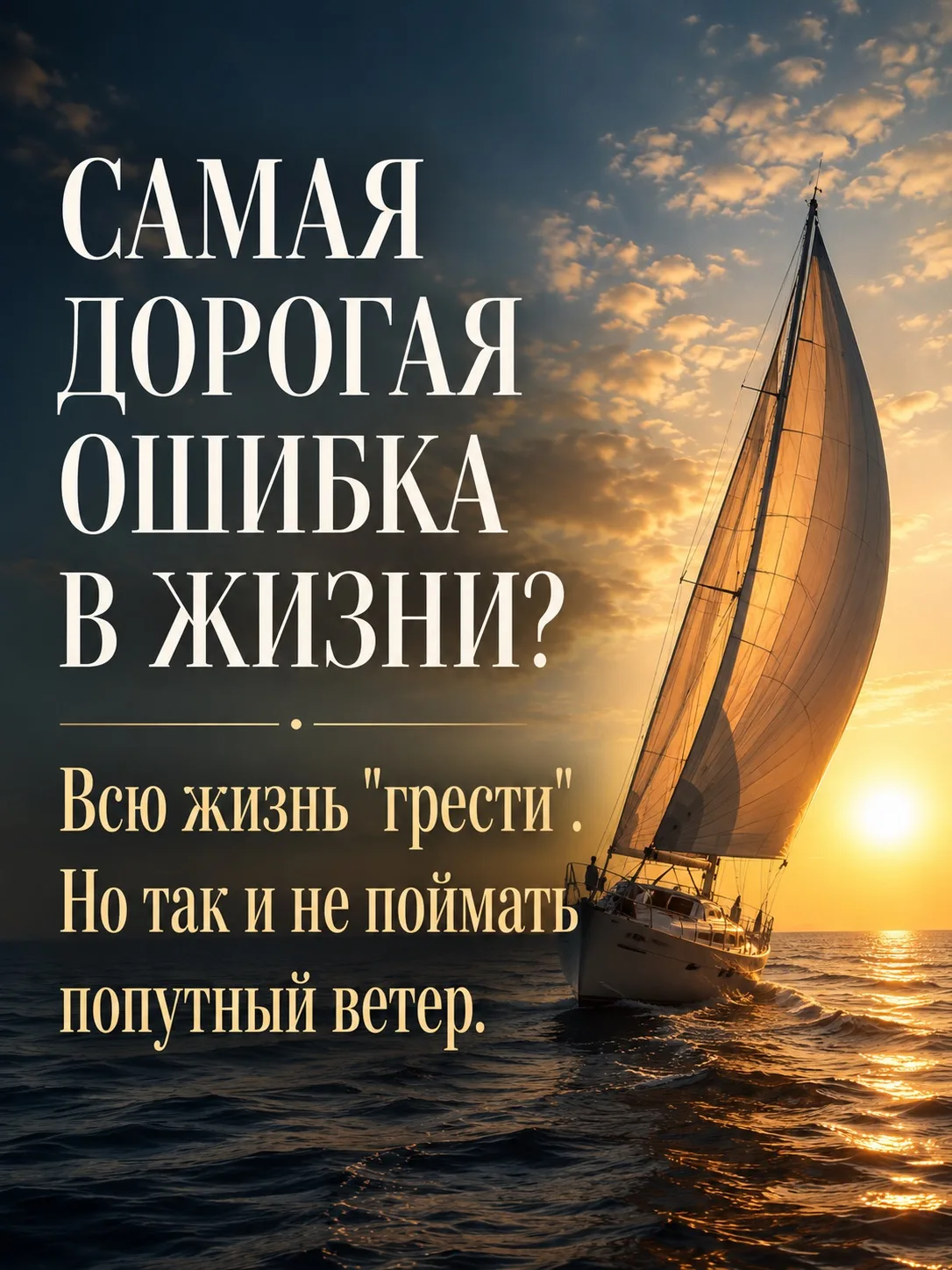 Самая дорогая ошибка в жизни?

Думать, что денег станет больше, если просто работать ещё усерднее.
Б