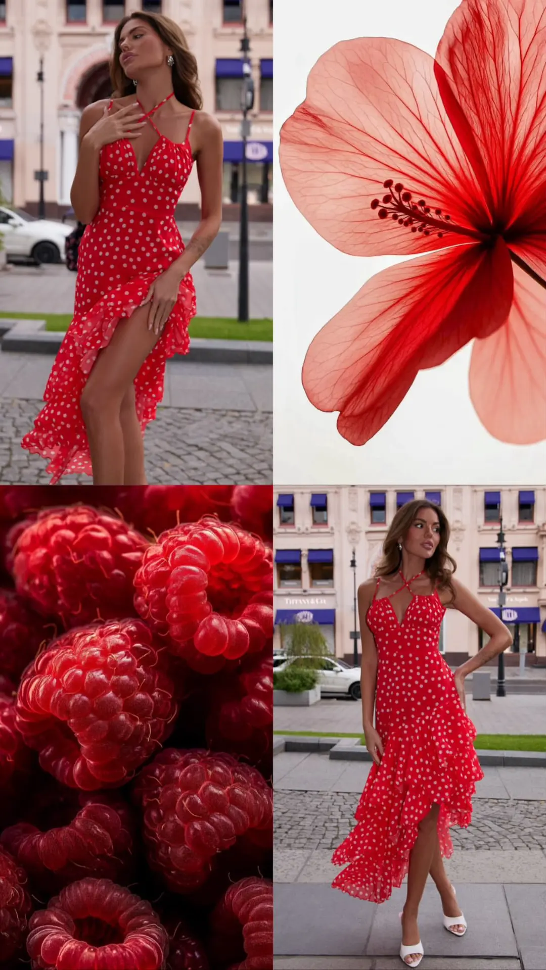 ❤️Эффектное и яркое платье в горошек в самом сочном оттенке ❤️