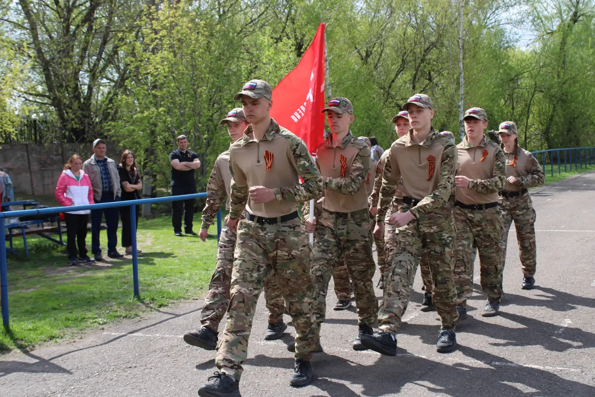 В Целинном районе прошел торжественный парад юнармейцев и военно-патриотических клубов, посвященный 