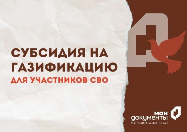Субсидия на газификацию для участников СВО
В РГАУ МФЦ организована услуга по предоставлению субсидии