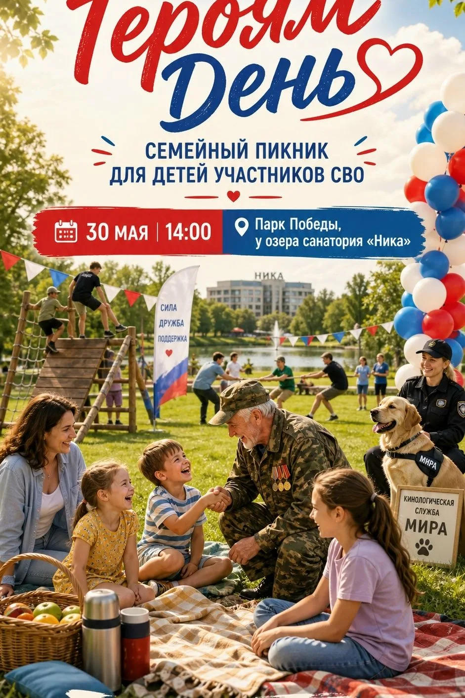 День с Героем: Семейный пикник для детей участников СВО
Друзья, в эту субботу, 30 мая, мы приглашаем