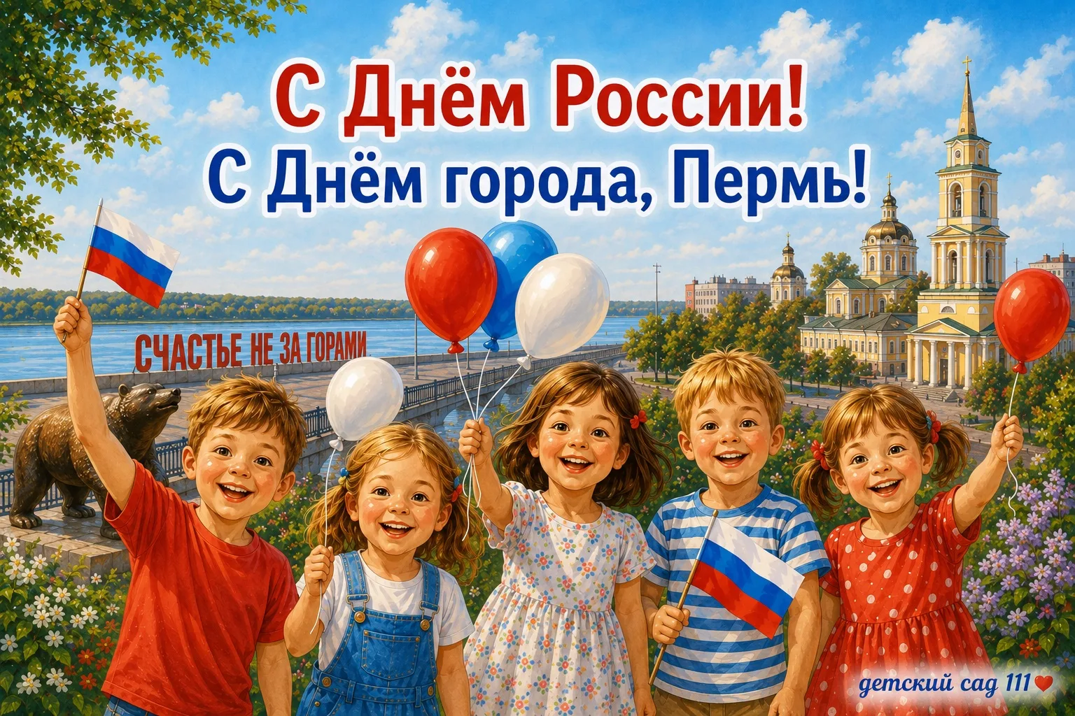 Сегодня большой праздник у нашей страны и у нашего города! 

Мы желаем всем семьям тёплых встреч, до