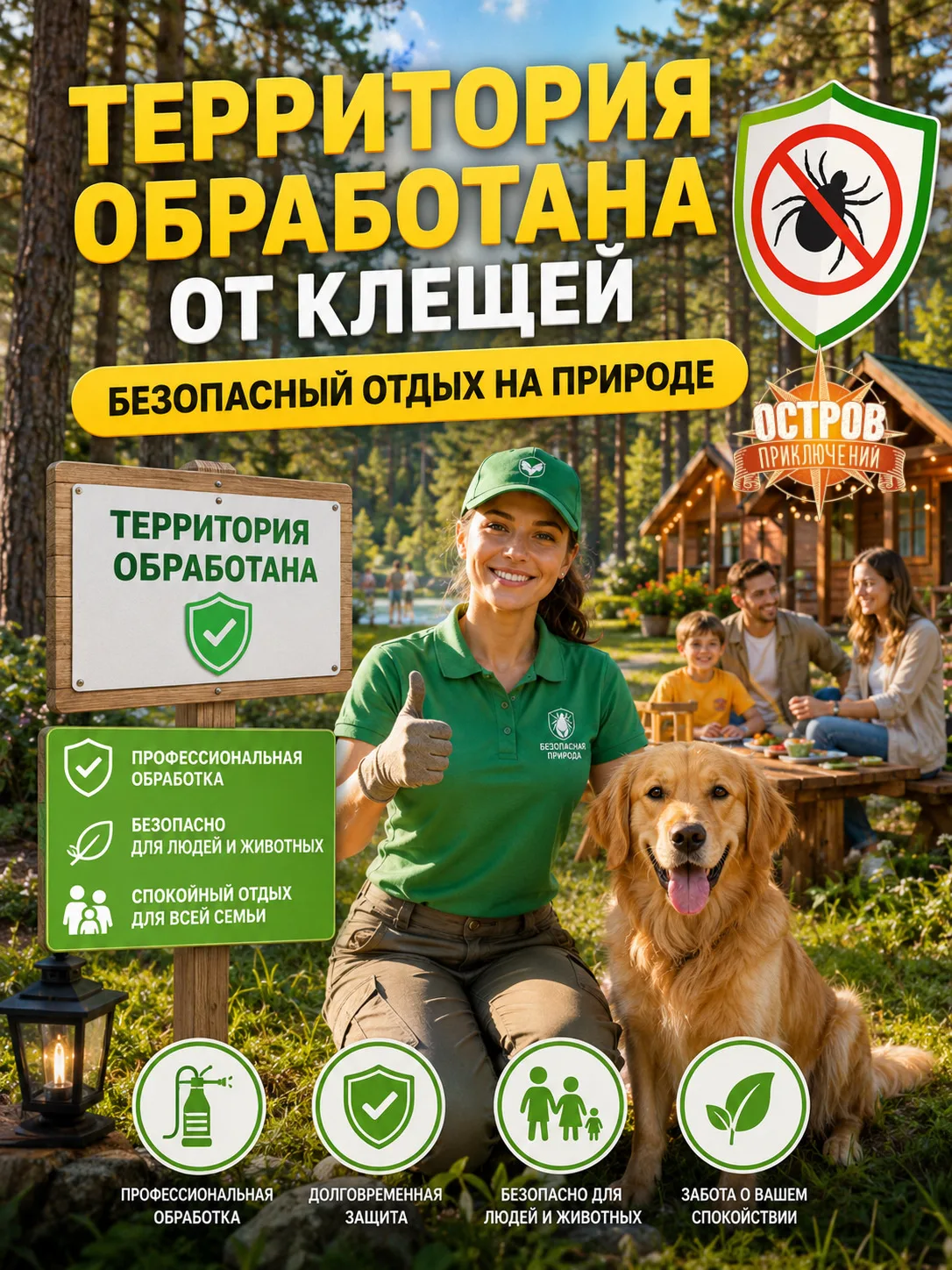 Обработали территорию от клещей

Мы знаем, как важно спокойствие наших гостей, поэтому уже провели  