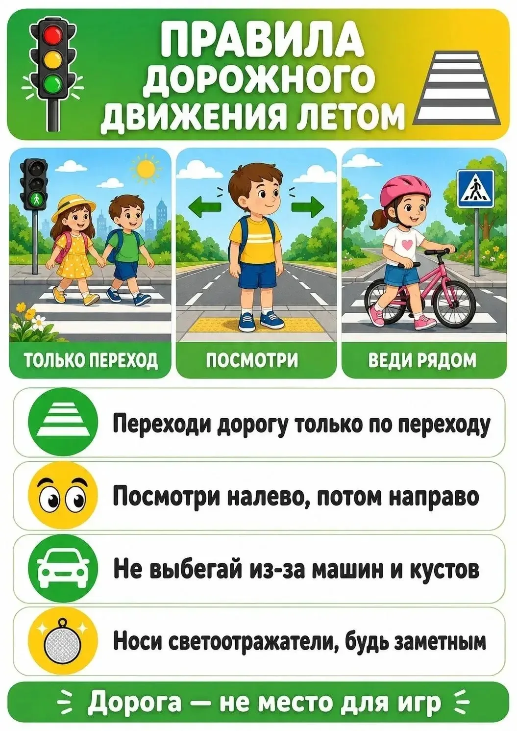 ✅ Каникулы – время приключений. Но безопасность – прежде всего!

Напоминаем основные правила безопас