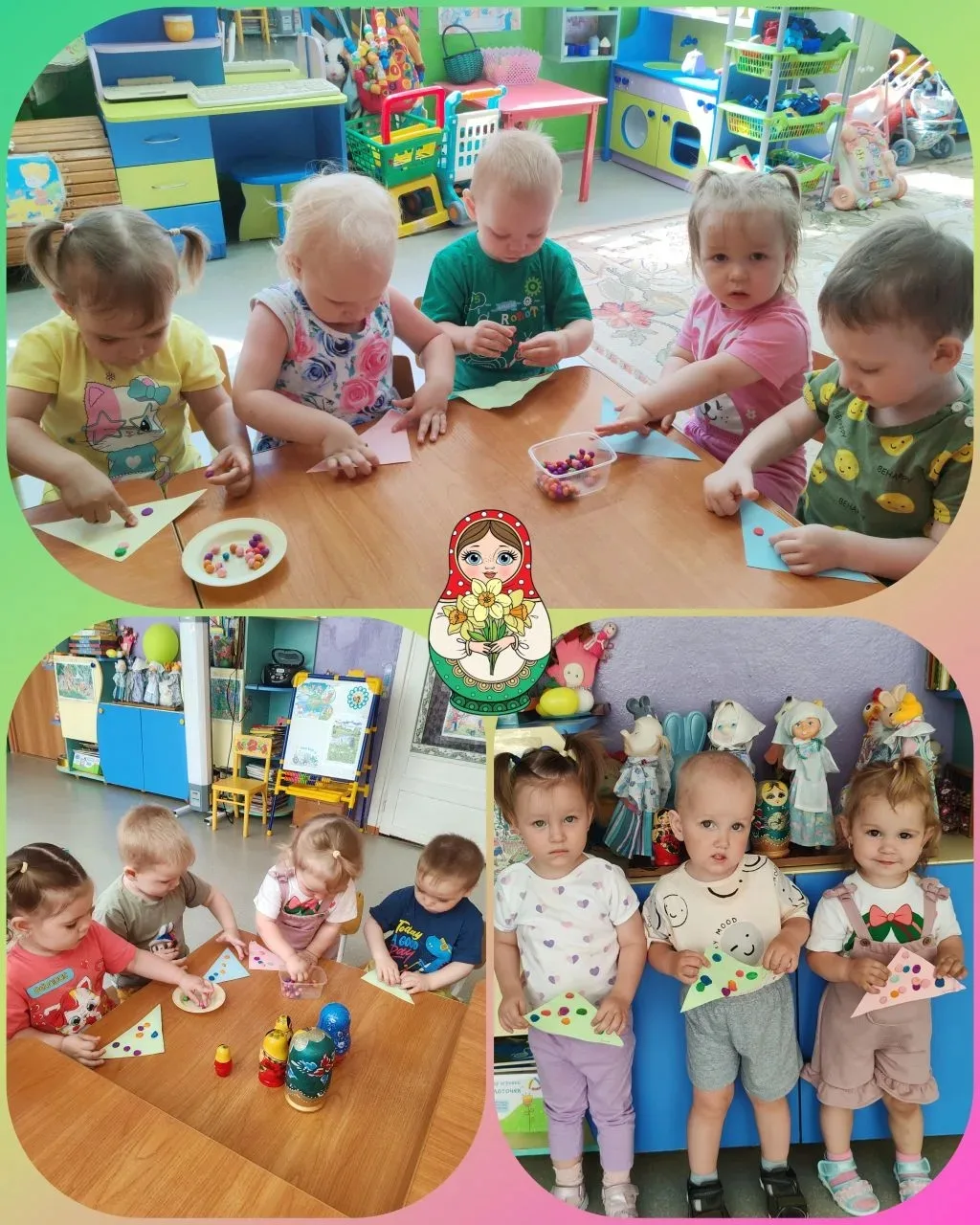 🌟Сегодня к малышам из группы "Бабочки" пришли в гости красавицы - матрёшки! Дети с большим радушием