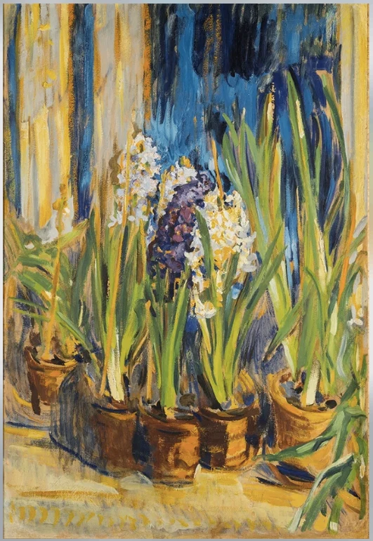 С первым днём Весны! Ура:) 🌿💚🥳Гиацинты ночью. 1912. Михаил Фёдорович Шемякин (1875–1944). Картон,