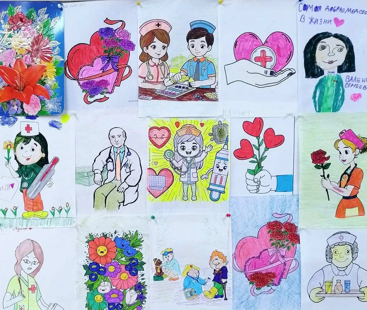 🎨 «Герои в белых халатах»: в детских отделениях БГКБ открылась выставка рисунков

Ко Дню медицинско