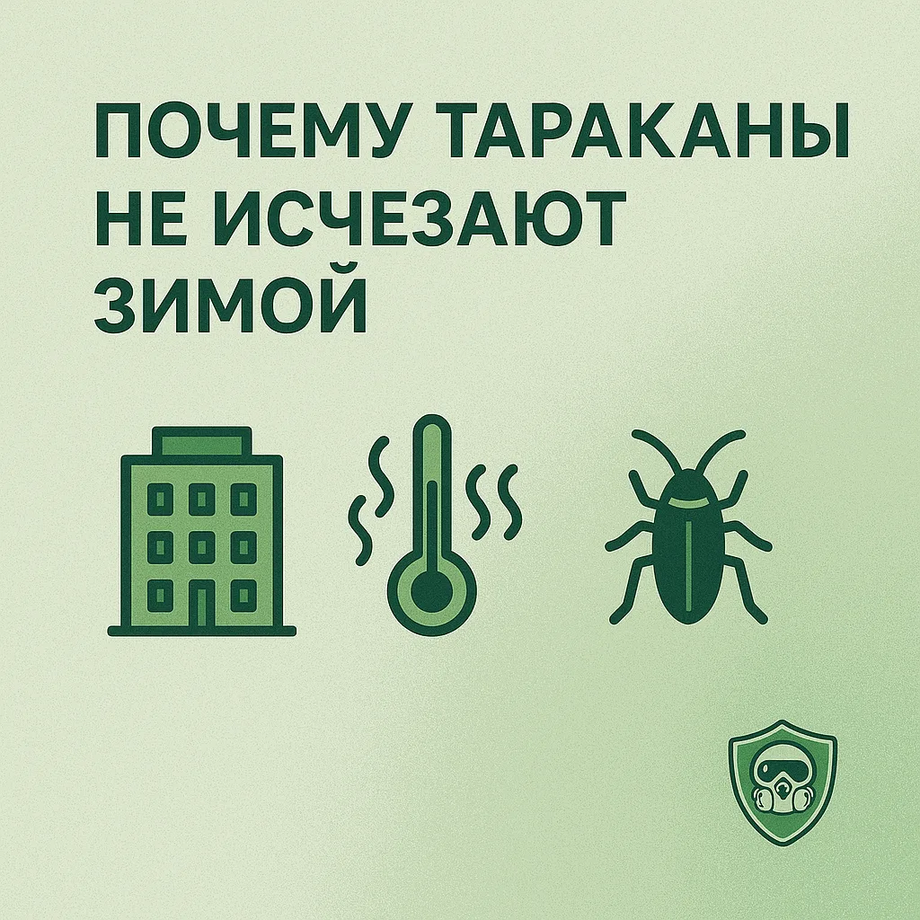 ПОЧЕМУ ТАРАКАНЫ НЕ ИСЧЕЗАЮТ ЗИМОЙ?
🪳 «На улице холодно — значит тараканов не должно быть?»
К сожале