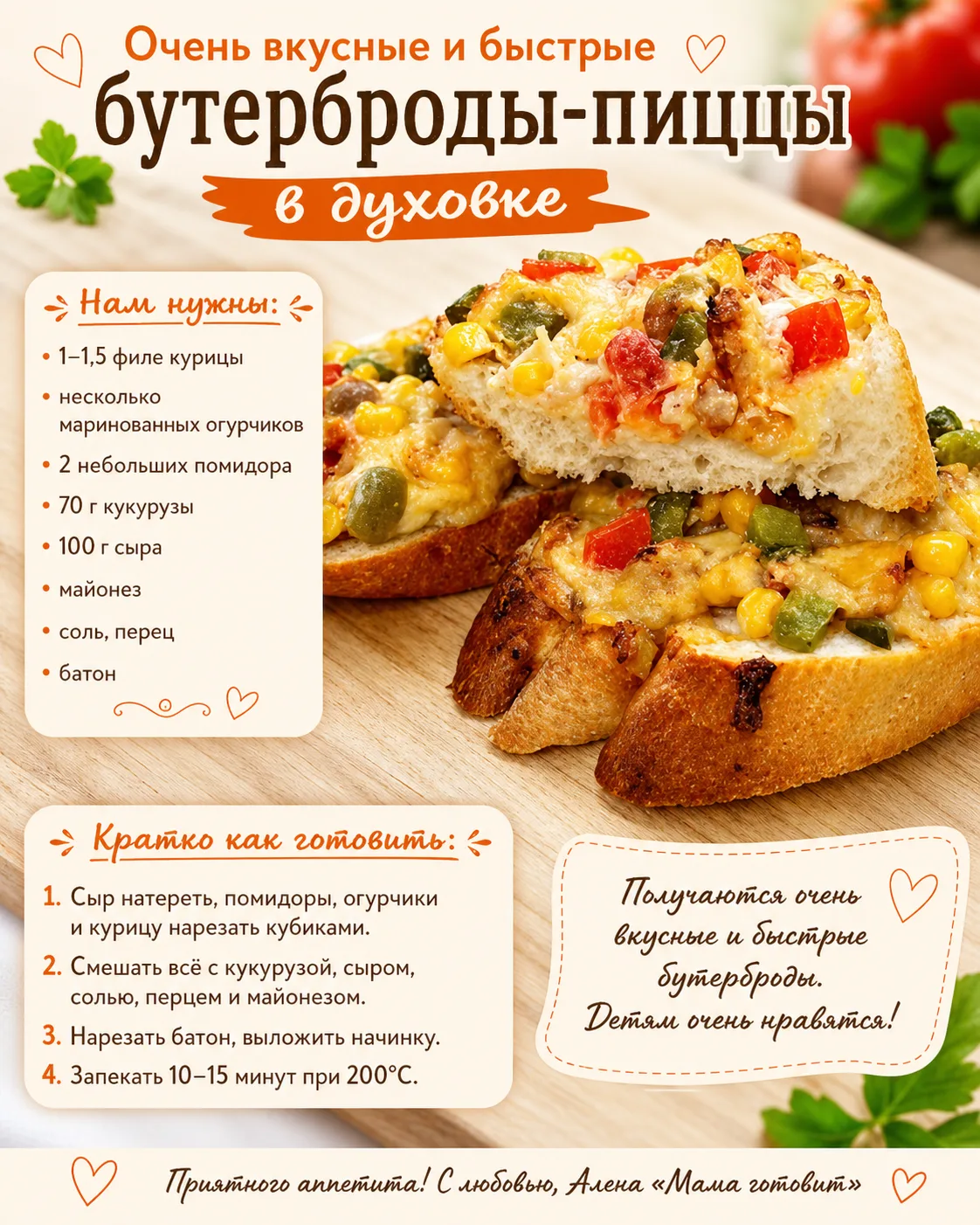 Вкусные горячие бутерброды в духовке

Доброе утро, мои дорогие. Сегодня для вас палочка-выручалочка 