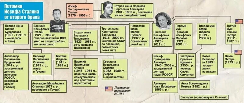Сталиных на нас нет? Часть 2.

Вторая группа потомков Сталина - от брака с покончившей с собой Надеж