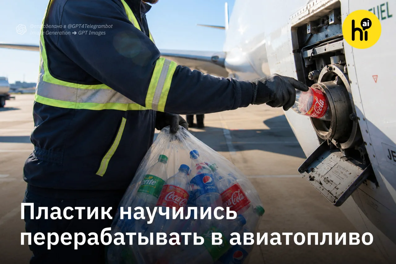 🔄 Пластиковые отходы научились превращать в компоненты авиационного топлива

Исследователи из Китая