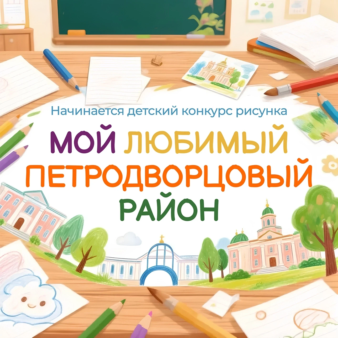 񈠠Дорогие друзья! 💥
 
❗Мы объявляем детский конкурс рисунка «Мой любимый, Петродворцовый район»
 
�