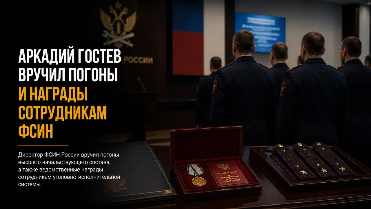 Аркадий Гостев вручил погоны и награды сотрудникам ФСИН

Директор ФСИН России Аркадий Гостев вручил 