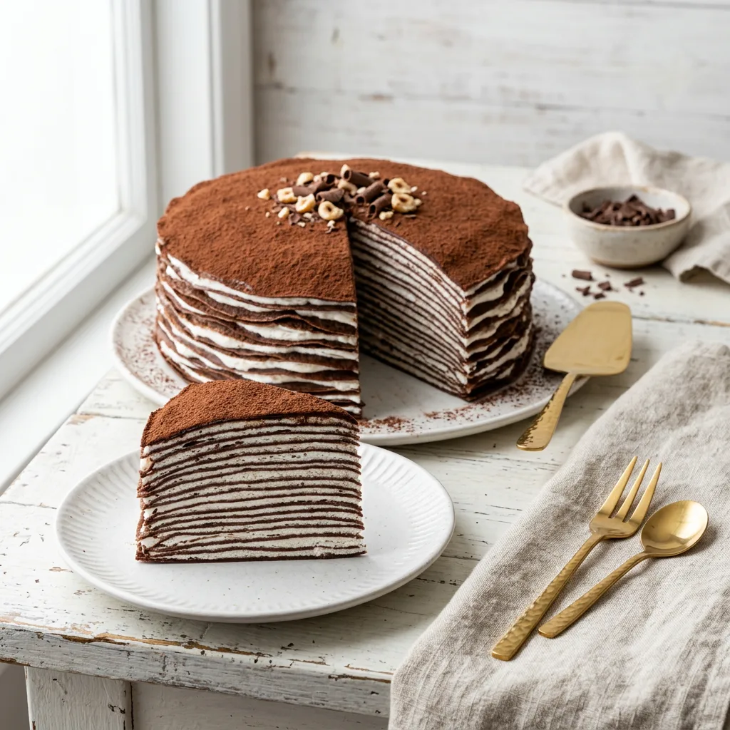 🍫 Шоколадно‑пломбирный блинный торт

Поразительный десерт, который докажет: блины могут быть изыска